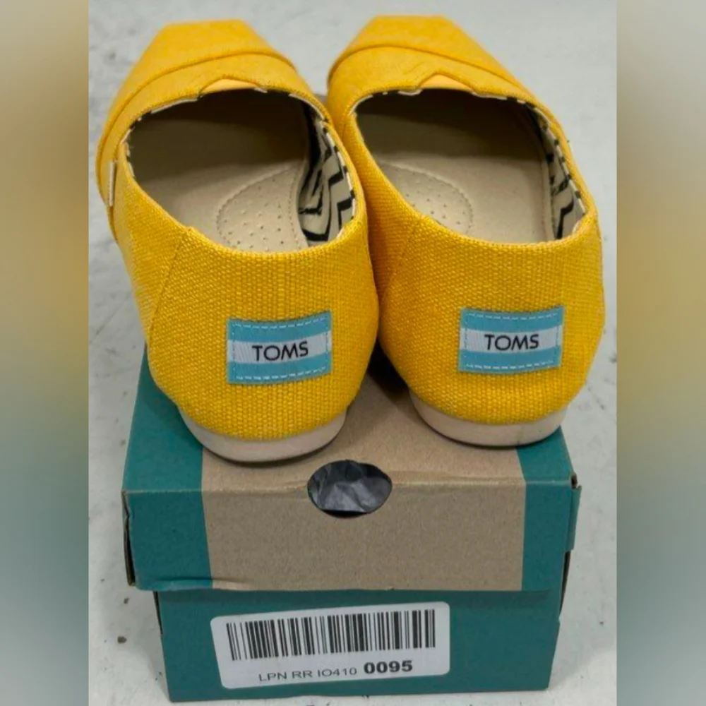 Toms Womens Alpargata Golden Yellow Heritage Canvas Size 7 MSRP $54.95 - Picture 5 of 8